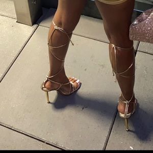 Gold heels